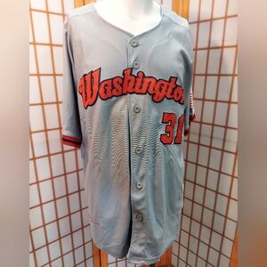 Washington "Nationals" Black Senators NL Baseball Jersey Headgear Size 3XL Large